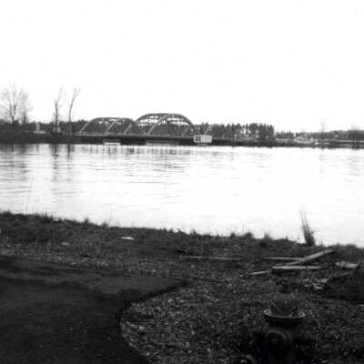 1964 Flood - Highway 99 Bridge across the Clackamas River