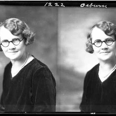 Photograph of a woman for lulu Osburn - November 1929Negative