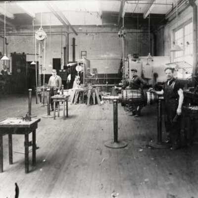 Milwaukie 1908 - Repair Shop Interior of Oregon Water Power & Railway Company