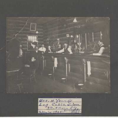 George Young's Log Cabin Saloon Oregon City 1905