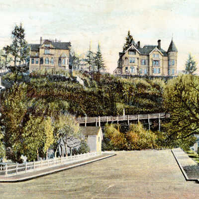 Oregon City 1900s - 9th Street Under Bluff Looking East toward Singer Hill Road