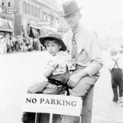 Oregon City Territorial Days - Parade - Stan Mitchell and son Corky