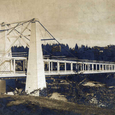 Oregon City/West Linn Suspension Bridge.