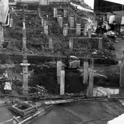 Crown-Zellerbach mill construction, West Linn, 1945.: Copyright: Clackamas County Historical Society; Origsize: 3x5; Origformat: Print-Photographic