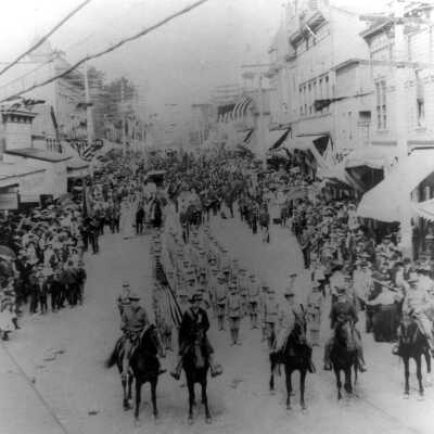 Oregon City 4th of July Parade 1905 - Catholic Boys Marching Group
