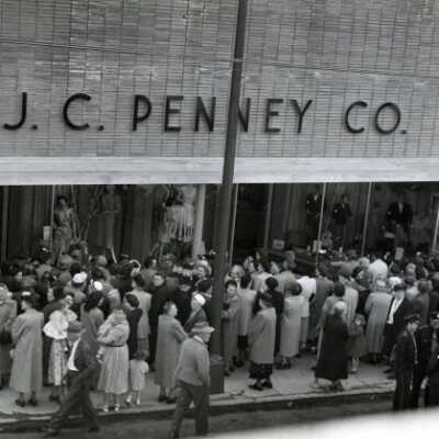 Reopening of J.C. Penny Building, 1951.: Origsize: 4" x 6"; Origformat: Print-Photographic
