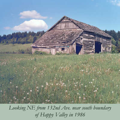 Old Barn Looking NE from 132nd. Destroyed In 1987.