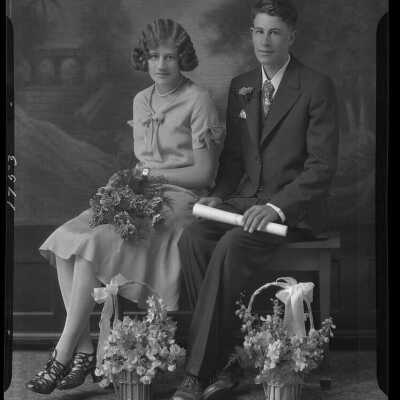 Photo of Couple for L. Gengler - Negative - May 1930