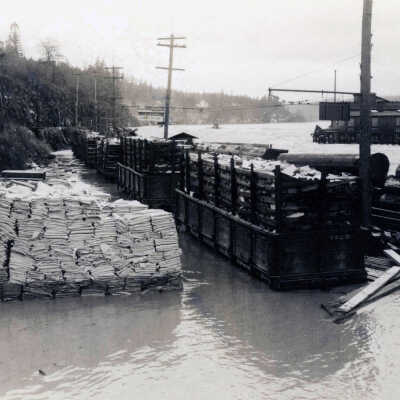 1922 Flood - Hawley Paper Company Loading Dock - Oregon City
