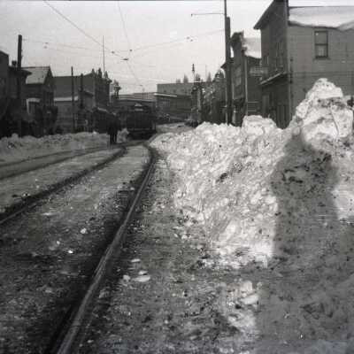 1919 Snowstorm - Oregon City, Oregon - 4th and Main Street