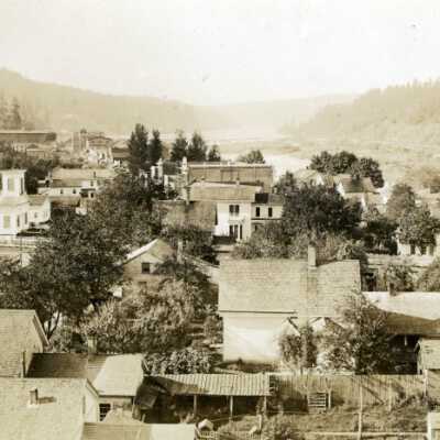 Oregon City from the Court House Tower. 1885: Copyright: None; Origsize: 5" x 7"; Origformat: Print-Photographic