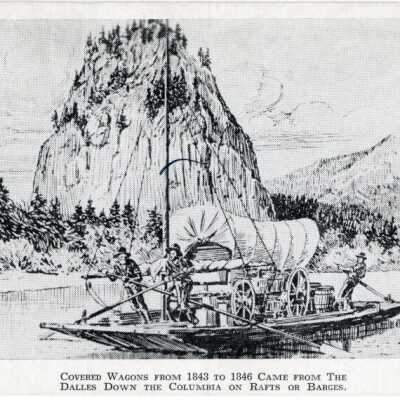 Oregon Trail Centennial Postcard, 1843-1846.