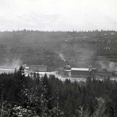 1943 Flood - View from Oregon City Bluff towards West Linn