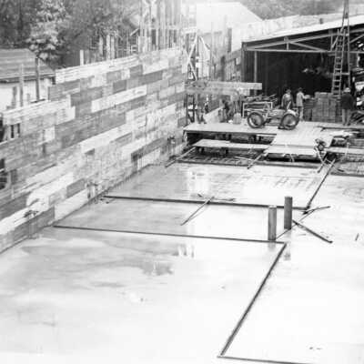 Crown-Zellerbach mill construction, West Linn, 1945.: Copyright: Clackamas County Historical Society; Origsize: 3x5; Origformat: Print-Photographic