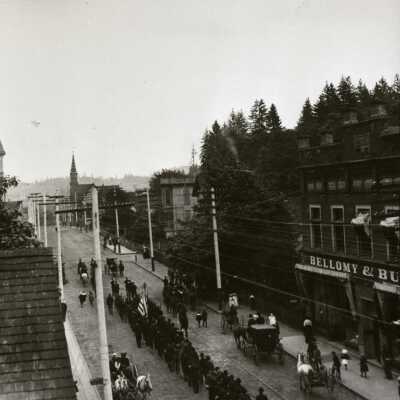 Oregon City 1896 - Decoration Day (Memorial Day) Parade on Main Street