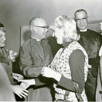 Two Ministers in a Social Group, 1960s: Origformat: Print-Photographic