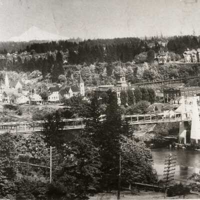Oregon City 1904 - from West Linn (#1 of Set of 3)