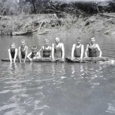 Boys in the Swimming Pool at Camp Adams.