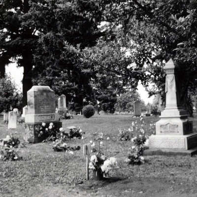 Mountain View Cemetery, Old Section.: Copyright: None; Origsize: 8" x 10"; Origformat: Print-Photographic