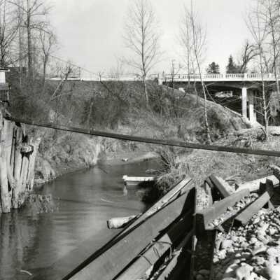 Abernethy Creek before Construction of Drain, #1, 1969.: Origformat: Print-Photographic