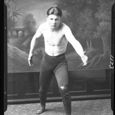 Photograph of a man for E. Newton - March 1930 - Negative