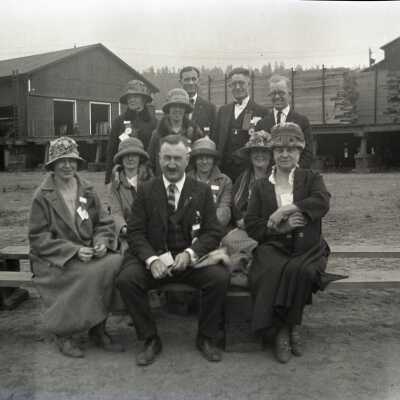 People in Front of Sawmill.