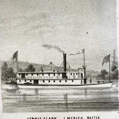 Oregon City 1858 - Steamboat "Jennie Clark"
