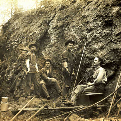 Ogle Mt. Mine and miners (Charles Robeson), 1895.
