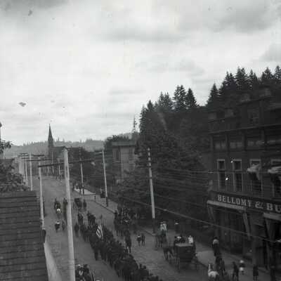 Oregon City 1896 - Decoration Day (Memorial Day) Parade on Main Street