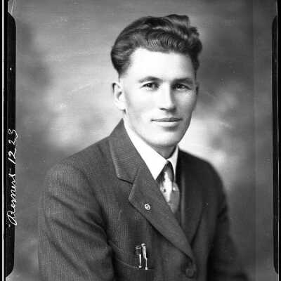 Photograph of a man - November 1929 - Negative