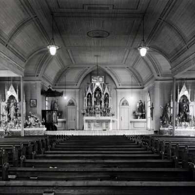 Interior of St. John's Catholic Church, 10th and Water Streets, 1935.: Copyright: None; Origsize: 5" x 7"; Origformat: Print-Photographic