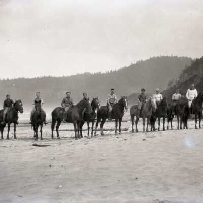 Horse Back Riding Class as Boy Scout Camp Merriwether, Oregon