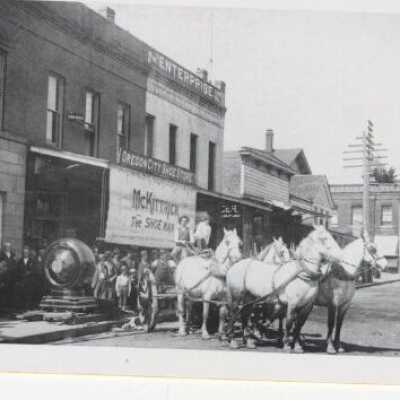 A New Vault for the Bank of Oregon City on the Northwest Corner of 6th and Main Street - 1896 - Oregon City, Oregon