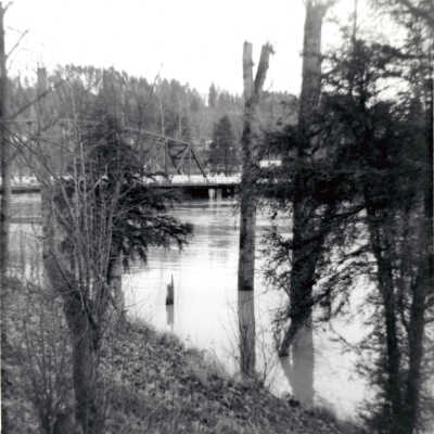 1964 Flood - Gladstone Bridge over Clackamas River