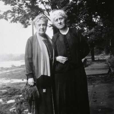Mrs. George Gerlinger, Sr. (left) and (Andrina) Katie Barclay (right) 1927