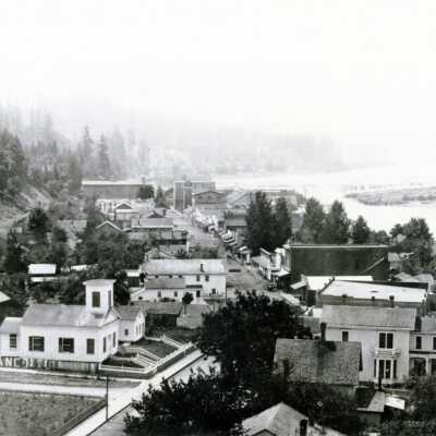 Oregon City Main Street Looking South from the Court House Tower. 1888: Copyright: None; Origsize: 8" x 10"; Origformat: Print-Photographic