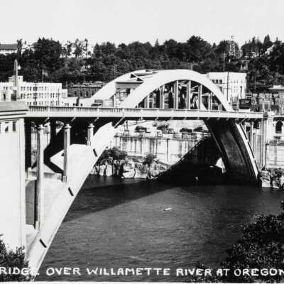 Oregon City 1936 - West Linn Arch Bridge