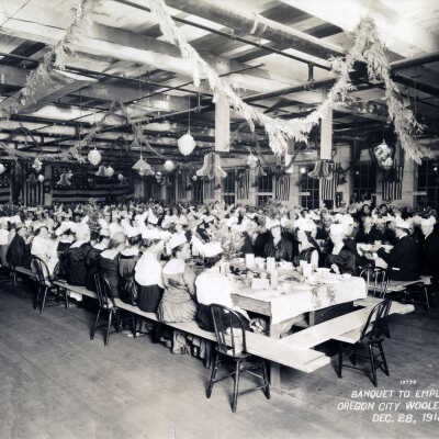 Oregon City Woolen Mills Employee Banquet, Dec 28,1918