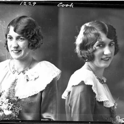 Photograph of a woman for D Cook - November 1929