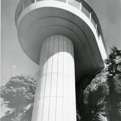 Oregon City Elevator from Railroad Tracks 1960