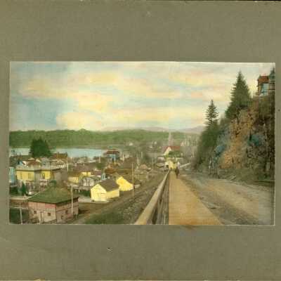 Oregon City 1898 - Looking Down from Singer Hill to Lower Oregon City