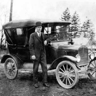 Fred Hoots and His Car.