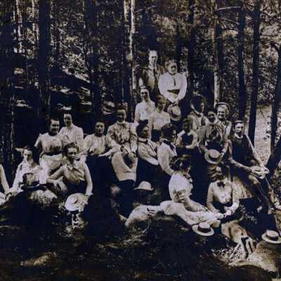 Mrs. W.A. White's Sunday School Class in Chautauqua Park, 1901.: Copyright: None; Origsize: 5" x 7"; Origformat: Print-Photographic