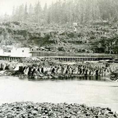 O.C. and Willamette Falls, 1870: Origformat: Negative