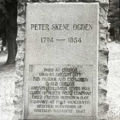 Ogden, Peter Skene Grave Marker - Photograph 1961 Oregon City Oregon