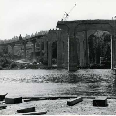 Concrete Supports, I-205 Bridge Construction.