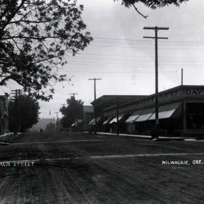 Main Street, Milwaukie. 1910.: Copyright: None; Origsize: 6" x 8"; Origformat: Print-Photographic