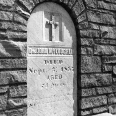 McLoughlin Grave Markers under St. John's Catholic Church.