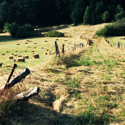 Happy Valley - Tractor Road and Hay Bales 1980's