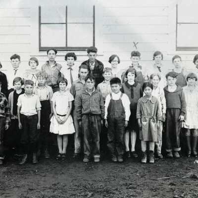 Carver School Students 1927 - 5th - 8th Grades - Carver, Oregon